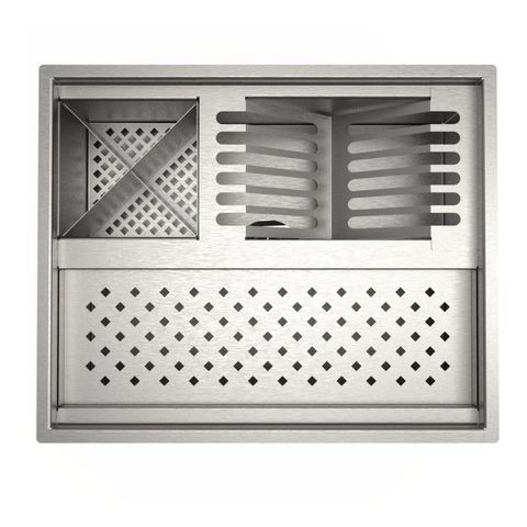 Calha P/ 48 Cm Quadrada Lateral Escorredor Louça Inox Embutido Technox