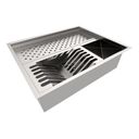 Ver imagem 2 de Calha P/ 48 Cm Quadrada Lateral Escorredor Louça Inox Embutido Technox