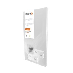 Kit 2 Prateleiras De Parede MDF com Suporte 20x40 cm Branco - 6