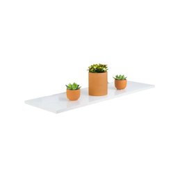 Kit 2 Prateleiras De Parede MDF com Suporte 20x40 cm Branco - 4