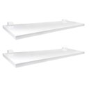 Ver imagem 2 de Kit 2 Prateleiras De Parede MDF com Suporte 20x40 cm Branco