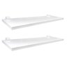 Kit 2 Prateleiras De Parede MDF com Suporte 20x40 cm Branco - 2