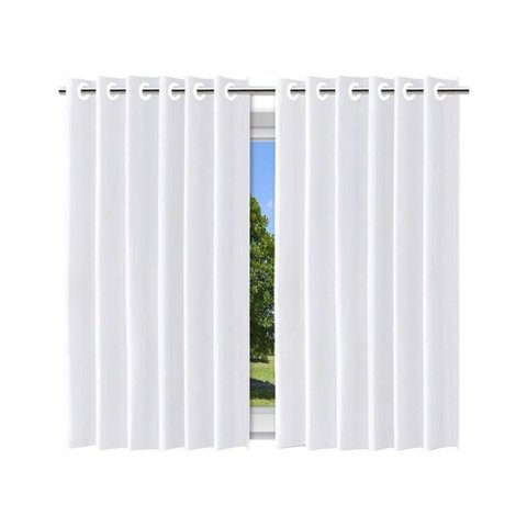 Cortina Blackout Branca PVC 280x220cm Varão Ilhós Vida Pratika