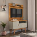 Ver imagem 1 de Rack com Painel Sirius 0.9 Tv 32 Polegadas para Sala - 3 Cores:off White/cinamomo