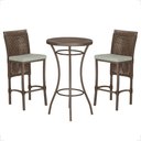 Ver imagem 1 de Mesa Bistrô com 2 Banquetas Roma Marrom Corda Náutica Estofado 3 Trama Original