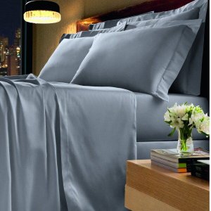Jogo de Cama Queen Platine 300 Fios Percal 4 Peças Buettner Cinza