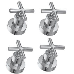kIT 4 PÇS Acabamento Registro 3/4 Pressão /Gaveta 4900.C64.PQ Cromado Luxo
