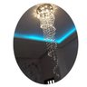 Lustre em Cristais Espiral com 2m Metros para Vão de Escada Teto Alto Pé Direito - 3