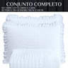 Cama Posta King Ellie Colcha Luxo Algodão 300 Fios Bordado:branco - 6