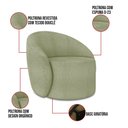 Ver imagem 3 de Poltrona Decorativa Orgânica Giratória Lua Bouclê D03 - D’Rossi
