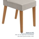 Ver mais imagens de Kit 4 Cadeiras de Jantar Estofadas Luar Marrom Amêndoa/Mosaico Cinza