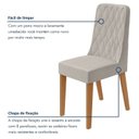 Ver imagem 6 de Kit 4 Cadeiras de Jantar Estofadas Luar Marrom Amêndoa/Mosaico Cinza