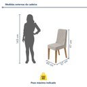 Ver imagem 3 de Kit 4 Cadeiras de Jantar Estofadas Luar Marrom Amêndoa/Mosaico Cinza