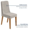 Ver imagem 7 de Kit 4 Cadeiras de Jantar Estofadas Luar Marrom Amêndoa/Mosaico Cinza