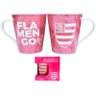 Caneca De Porcelana Allmix Estampa Flamengo 290 ML Rosa - 5
