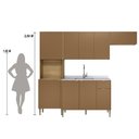 Ver imagem 2 de Cozinha Completa Soul 9 Portas 1 Gaveta MDP 249cm Freijó Caramelo Kit'S Paraná
