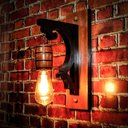 Ver imagem 4 de Arandela Luminária de Parede Colonial Madeira Maciça Barril - Mogno + Lâmpada