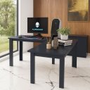 Ver imagem 2 de Mesa em L 150x150 Home Office Estudo Preta ou Mel Clickforte Preto