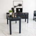 Ver imagem 4 de Mesa em L 150x150 Home Office Estudo Preta ou Mel Clickforte Preto