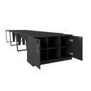 Ver imagem 3 de Plataforma Trabalho 1,20m P/ 6 Pessoas com Armário F5 Office Cor:preto