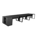 Ver imagem 7 de Plataforma Trabalho 1,20m P/ 6 Pessoas com Armário F5 Office Cor:preto