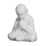 Estátua Monge Rezando - Objeto Decorativo Grande Cor Branco - 1