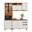 Ver imagem 4 de Cozinha Modulada Compacta com Nichos 3 Peças 180cm Ravena Poliman Móveis