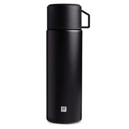 Garrafa Térmica 1000ml em Aço Inox e Silicone Preta Fosca Thermos Zwilling - 1