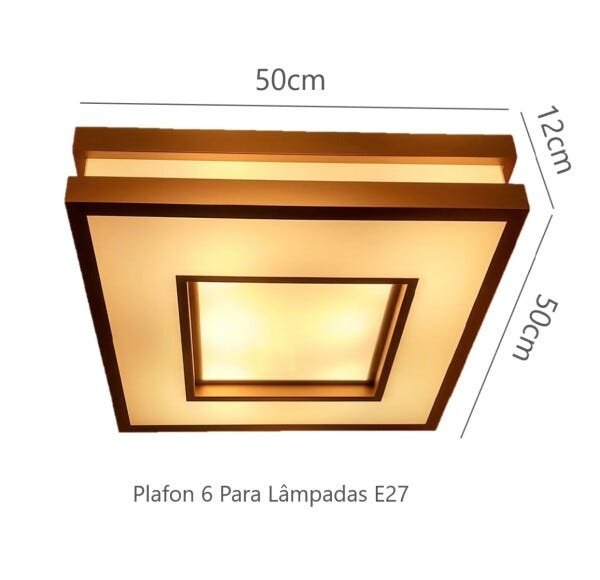 Plafon Moderno Decorativo 6 Lâmpadas para Sala Mesa Cozinha Quarto Escritório - 4