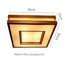 Plafon Moderno Decorativo 6 Lâmpadas para Sala Mesa Cozinha Quarto Escritório - 4