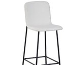 Ver imagem 4 de Banqueta para Cozinha Revestida e Base Aço Celeste Bege/Off White