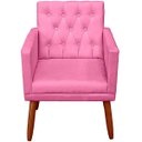 Ver imagem 1 de Poltrona Reforçada para Escritório com Pés Palito Tecido Suede