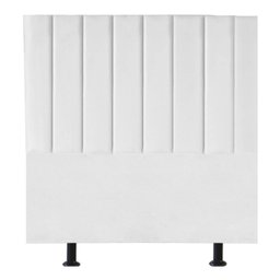 Cabeceira Cama Box Solteiro Queem Estofada Carla 100cm Suede:branco - 1