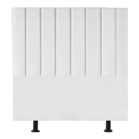 Cabeceira Cama Box Solteiro Queem Estofada Carla 100cm Suede:branco