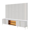 Ver imagem 3 de Rack Bancada com Painel Suspenso Maggiore para Tv até 75 Polegadas Off White Matte Freijó Colibri