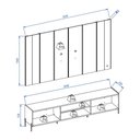 Ver imagem 4 de Rack Bancada com Painel Suspenso Maggiore para Tv até 75 Polegadas Off White Matte Freijó Colibri