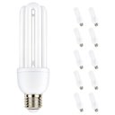 Ver imagem 1 de Lampada Fluorescente 220V Kit 10 Uni 20W Iluminação Casa Quarto Sala Rua Varanda Ambiente Luz Extern
