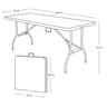 Mesa Dobrável Tipo Maleta 180 X 75 Cm - Preta - 3