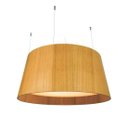 Ver imagem 1 de Lustre Pendente Cônico 75x35cm 5xE27 em Madeira - Freijó