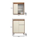 Ver imagem 2 de Gabinete de Banheiro 60cm com Lavatório e Armário Ref 670 Cewal - Amendoa/off White