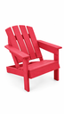 Ver imagem 1 de Cadeira Adirondack Vermelha com Encosto Alto em Madeira Plástica Lanci/ Lc-09 Red