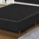 Ver imagem 2 de Base Cama Box Casal 1,38x1,88 Mts Cecilia Vilajo: Suede Preto
