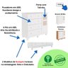 Quarto de Bebê Completo Guarda Roupas 4 Portas Cômoda 1 Porta 4 Gavetas 100% Mdf Telinha - 4