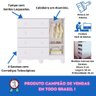 Quarto de Bebê Completo Guarda Roupas 4 Portas Cômoda 1 Porta 4 Gavetas 100% Mdf Telinha - 5