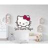 Adesivo de Parede Hello Kitty *ATENÇÃO AS MEDIDAS*: 60 x 57 cm - 1
