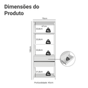 Ver imagem 4 de Guarda-Roupa Closet Modulado 2 Gavetas 4 Prateleiras 70cm Valencia Madesa
