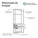 Ver imagem 5 de Guarda-Roupa Closet Modulado 2 Gavetas 4 Prateleiras 70cm Valencia Madesa