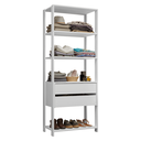 Ver imagem 3 de Guarda-Roupa Closet Modulado 2 Gavetas 4 Prateleiras 70cm Valencia Madesa