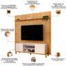 Rack para Sala Chelsea com Painel Ripado Tv 75 Pol Lexa D05 Cedro Off White - Lyam Decor - 4