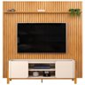Rack para Sala Chelsea com Painel Ripado Tv 75 Pol Lexa D05 Cedro Off White - Lyam Decor - 3